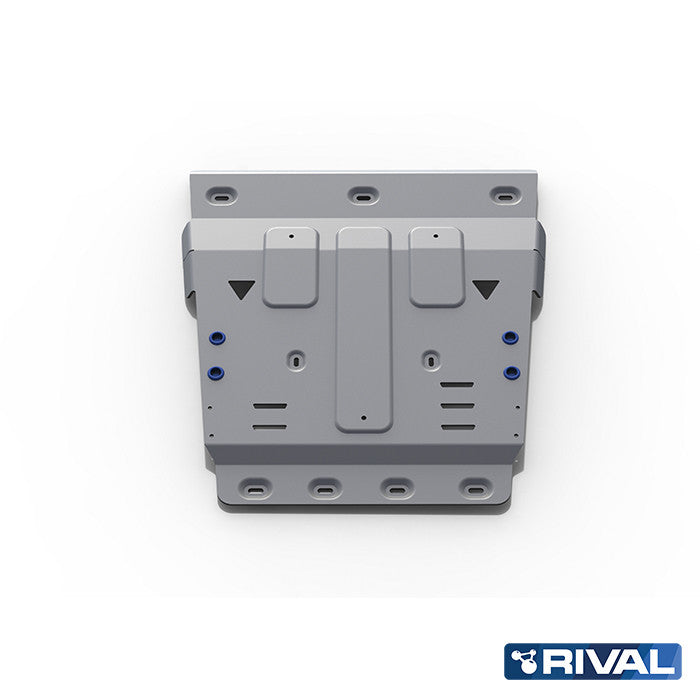 Rival Unterfahrschutz Alu 6mm für VW Amarok, 2016-2021, 2,0TDI; 3,0TDI, Getriebe + Verteilergetriebe, Silver, Aluminum