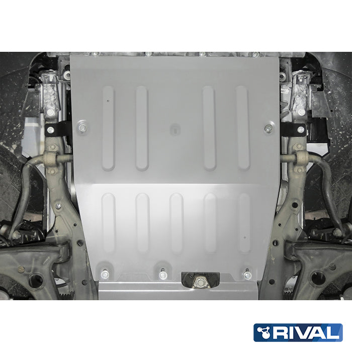 Rival Unterfahrschutz Alu 6mm für VW Crafter, 2018-heute, 2.0D, Motor + Getriebe, Silver, Aluminum