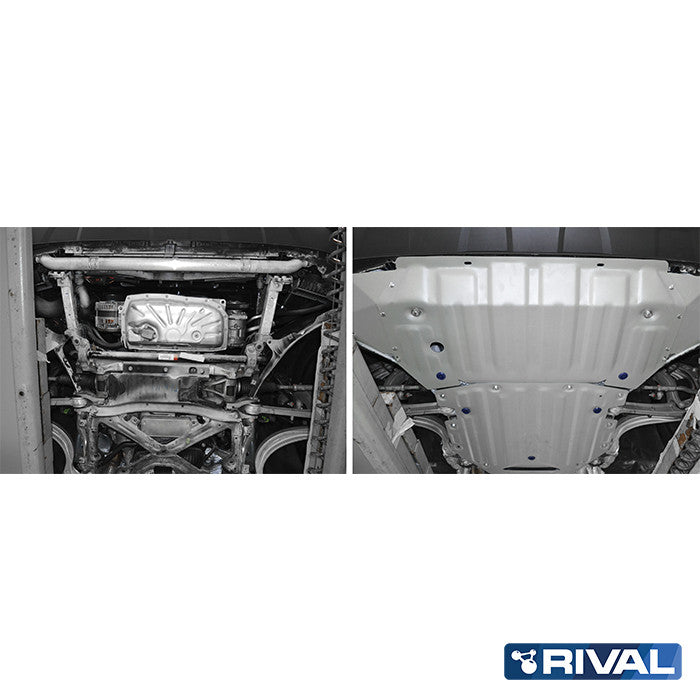 Rival Unterfahrschutz Alu 4mm für VW Touareg, 2018-2022, 3,0TDI; 3,0, Motor