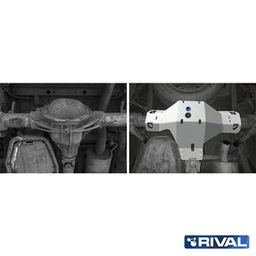 Rival Unterfahrschutz Alu 6mm für VW Amarok, 2016-2021, 2,0TDI; 3,0TDI, Differential, Silver, Aluminum