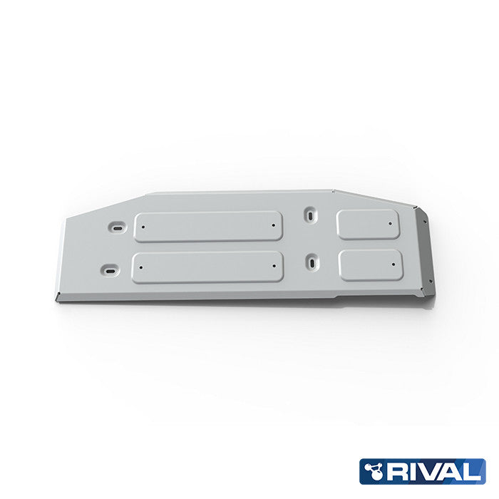 Rival Unterfahrschutz Alu 6mm für Toyota Hilux, 2015-heute, 4WD 2,8D; 2,4D (EURO6 approved), Kraftstofftankschutz, Silver, Aluminum