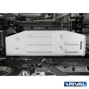 Rival Unterfahrschutz Alu 6mm für Toyota Hilux, 2015-heute, 4WD 2.7, 2.4D, 2.8D (EURO6 approved), Kraftstofftankschutz, Silver, Aluminum