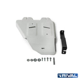 Rival Unterfahrschutz Alu 6mm für Toyota Land Cruiser 200, 2007-heute, 4,5D; 4,6; 4,7 Petrol, Verteilergetriebe, Silver, Aluminum