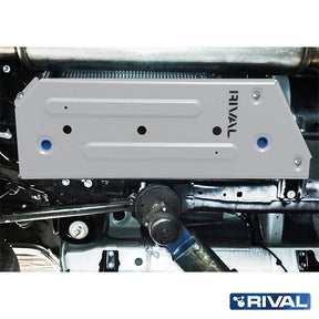 Rival Unterfahrschutz Alu 6mm für Toyota Land Cruiser 300, 2021-heute, 3.5; 4.0; 3.3TD (except GR Sport), Kraftstofftankschutz, Silver, Aluminum