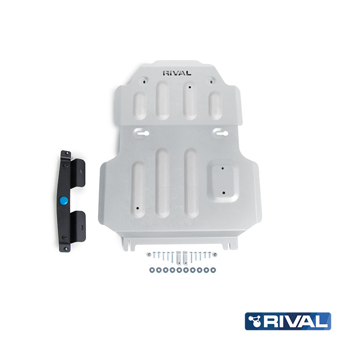 Rival Unterfahrschutz Alu 6mm für Toyota Land Cruiser 300, 2021-heute, 3.5; 4.0; 3.3TD, Kühler + Motor, Silver, Aluminum