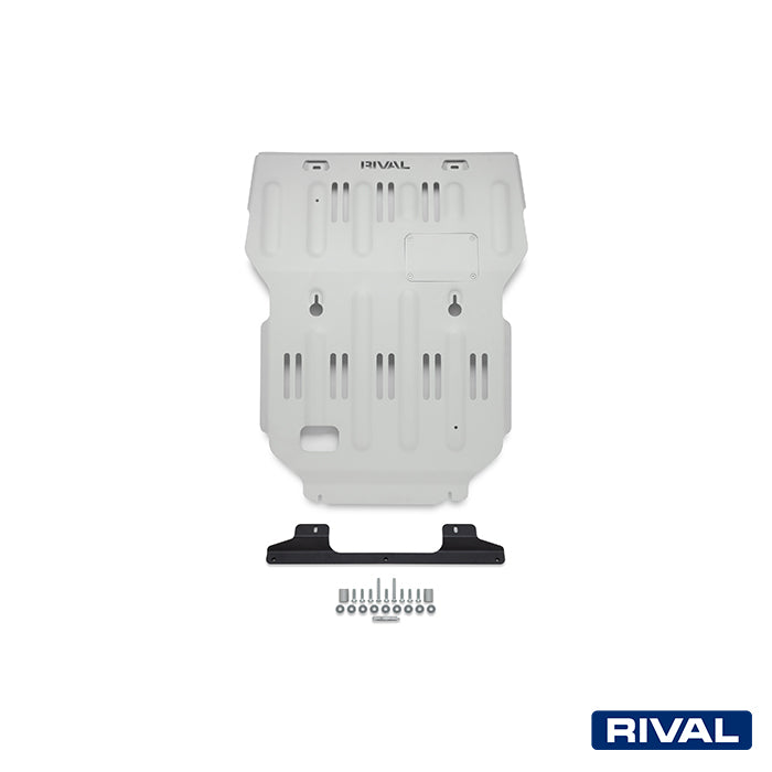 Rival Unterfahrschutz Alu 6mm für Toyota Land Cruiser Prado 250, 2024-heute, 2.8D; 2.4; 2.7, Motor, Silver, Aluminum