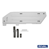 Rival Unterfahrschutz Alu 6mm für Toyota Land Cruiser Prado 250, 2024-heute, 2.8D; 2.4; 2.7, Kraftstofftankschutz, Silver, Aluminum