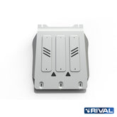 Rival Unterfahrschutz Alu 6mm für Mitsubishi L200 / Triton, 2007-2015, 2,5TD, Getriebe, Silver, Aluminum