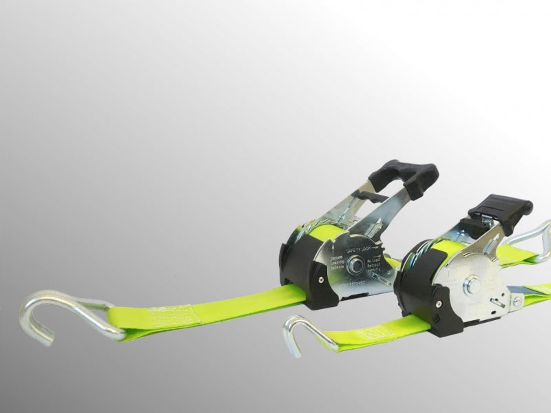 Automatik Spanngurt inkl. Spitzhaken mit ZurrMatic Aufrollfunktion 25 50 mm Gurtband