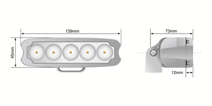STEDI Marine White 25W Slim LED Flood Light