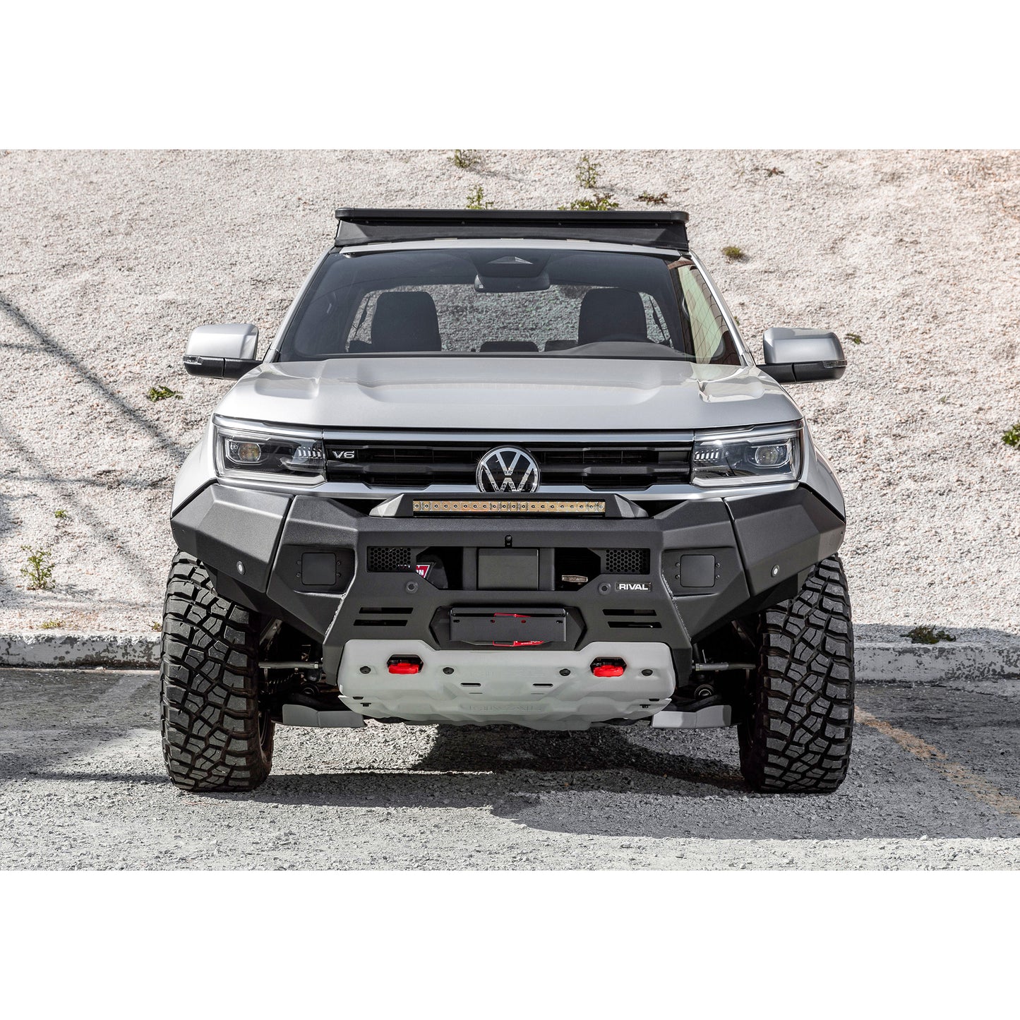 RIVAL Aluminium Offroad Frontstoßstange mit LED-Leuchten für VW Amarok ab 2023