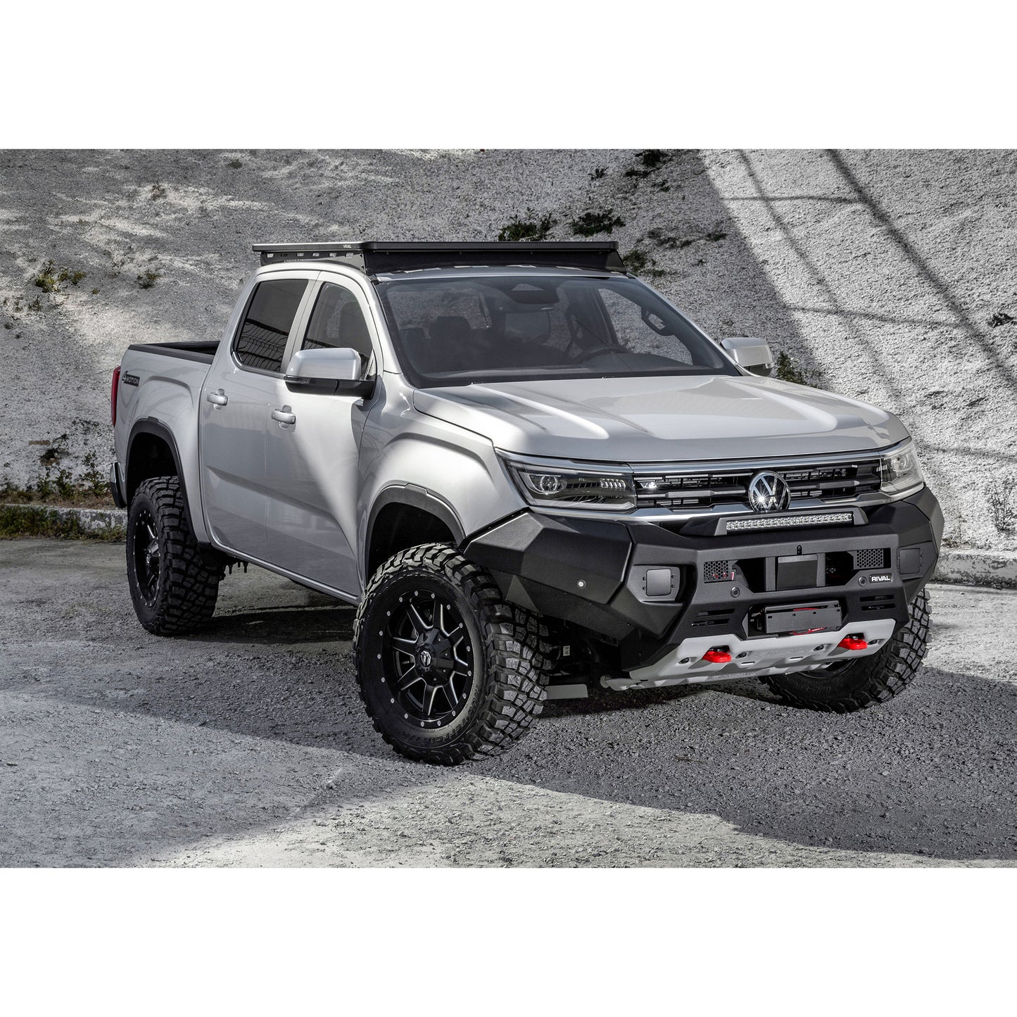 RIVAL Aluminium Offroad Frontstoßstange mit LED-Leuchten für VW Amarok ab 2023