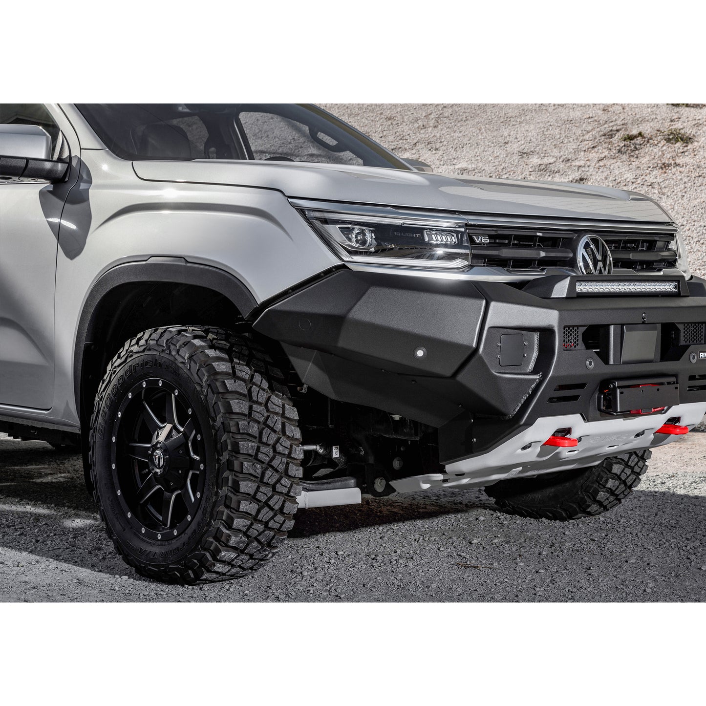 RIVAL Aluminium Offroad Frontstoßstange mit LED-Leuchten für VW Amarok ab 2023