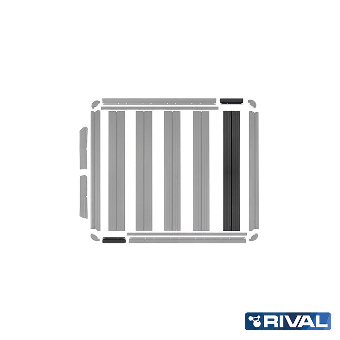 RIVAL Modularer Aluminium-Dachträger für Land Rover DEFENDER 1990 - 2016 – Aluminium