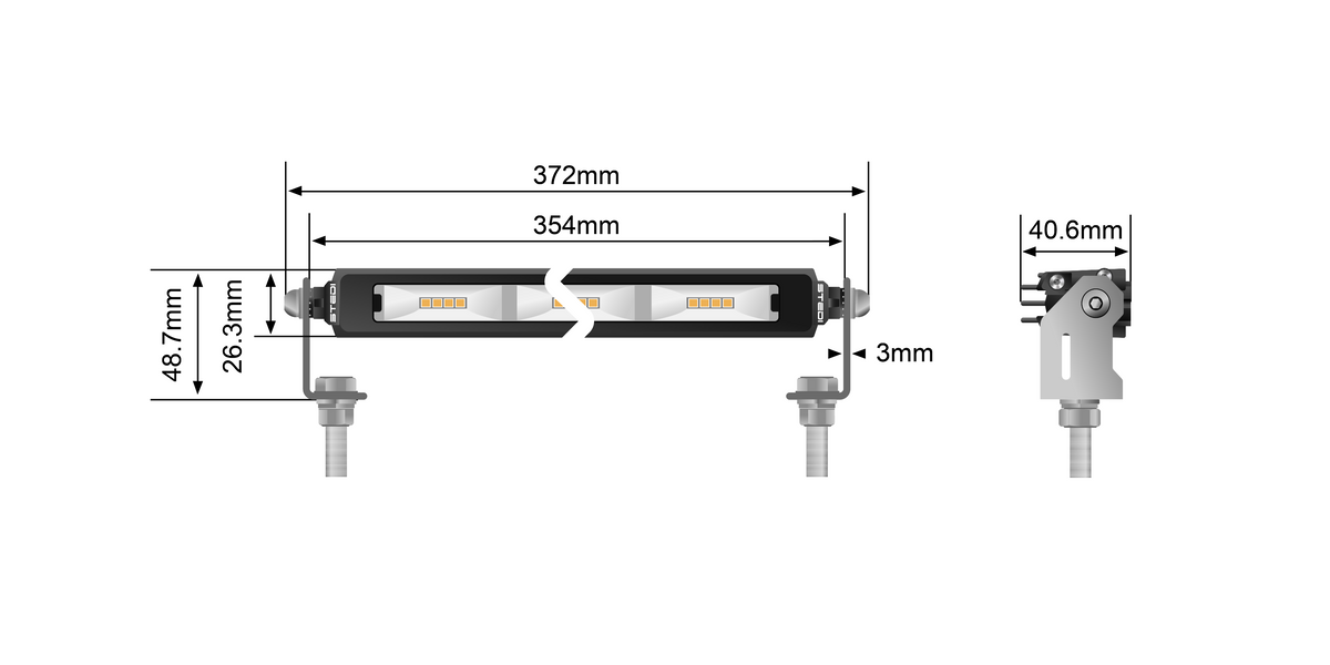 STEDI LED – Lightbar Micro V2 13.9 Zoll (Warmweiß)