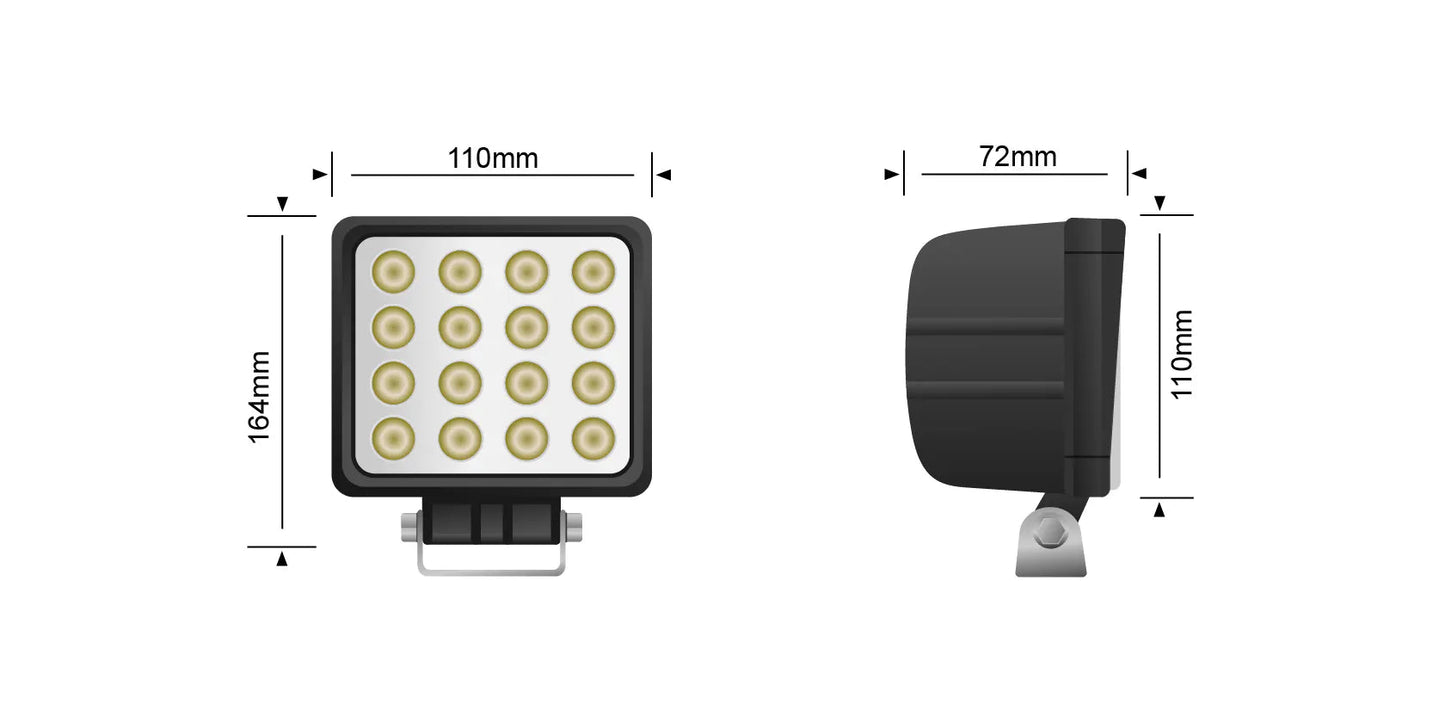 STEDI 48W Square LED LED – Arbeitsscheinwerfer