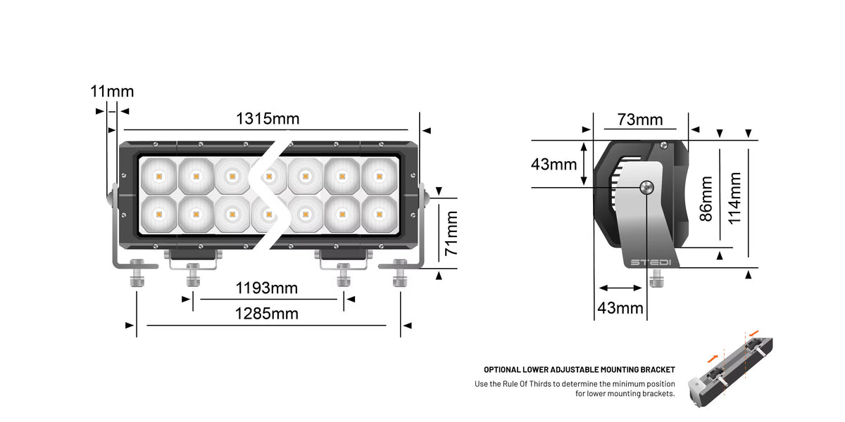 STEDI LED – Lightbar ST4K 52 Zoll