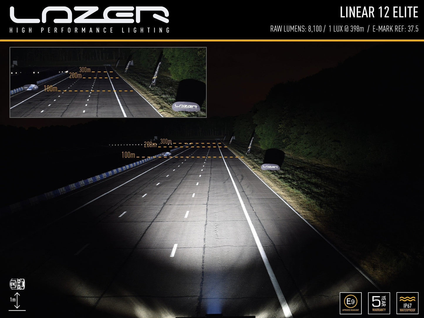Lazer Lamps Linear 12 Elite mit Positionslicht