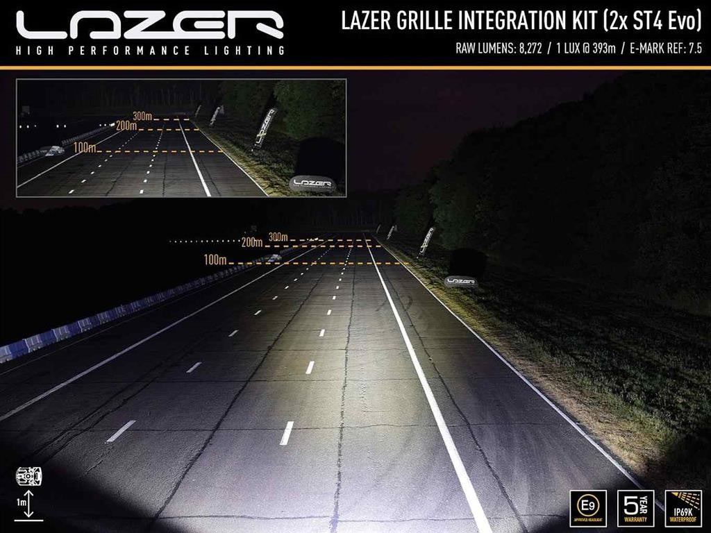 Lazer Lamps Kühlergrill-Kit LAND ROVER Discovery 5 (2017+) ST4 Evo