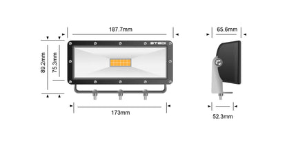 STEDI 8 Zoll 60W Hyper Flood LED LED – Arbeitsscheinwerfer