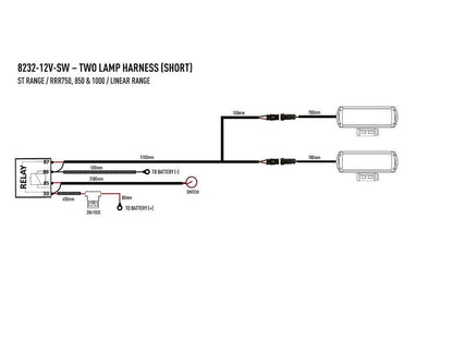 Lazer Lamps Kabelsatz Kurz Doppel-Splice ST-Serie-TripleR-Linear