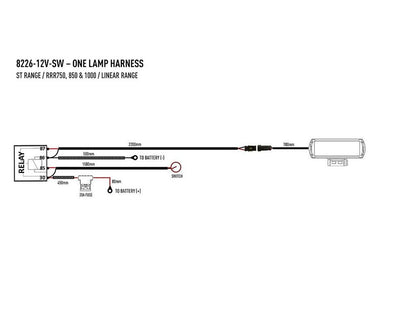 Lazer Lamps Kabelsatz Einzel-Schalter ST-Serie-TripleR-Linear