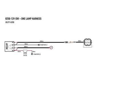 Lazer Lamps Kabelsatz Einzel-Schalter Utility Serie