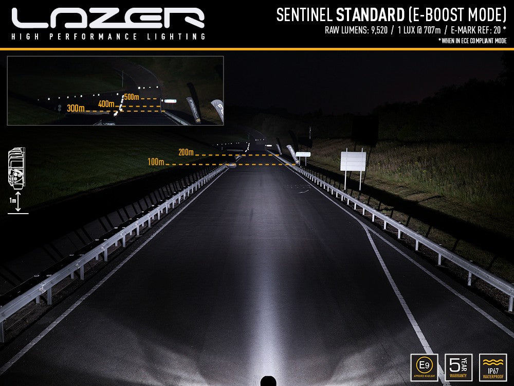 Lazer Lamps SENTINEL 9" Standard Chrome