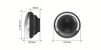 STEDI 7Inch Carbon LED Headlight – Black (5700K)