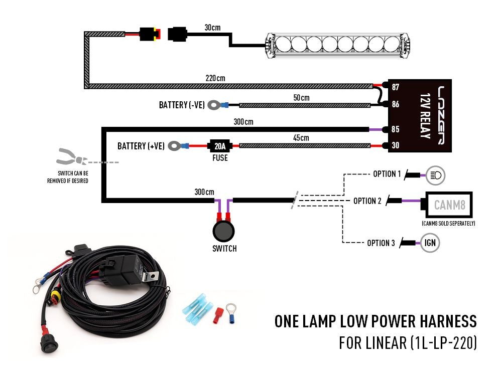 Lazer Lamps Dachanbau-Kit LAND ROVER Defender -2018 67mm Dachanbau Halterung/Linear 48/Linear Kabelsatz LL-1L-LP-220 Halterung 67mm Dachanbau Halterung