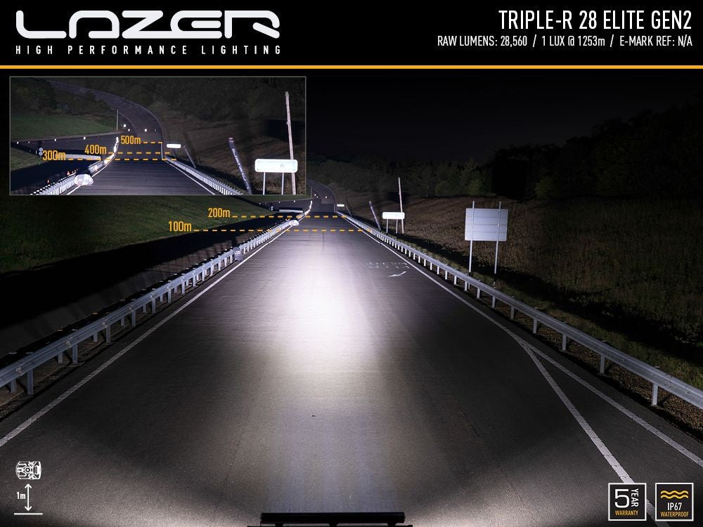 Lazer Lamps Dachanbau-Kit LAND ROVER Defender -2018 67mm Dachanbau Halterung/Linear 48/Linear Kabelsatz LL-1L-LP-220 Halterung 67mm Dachanbau Halterung