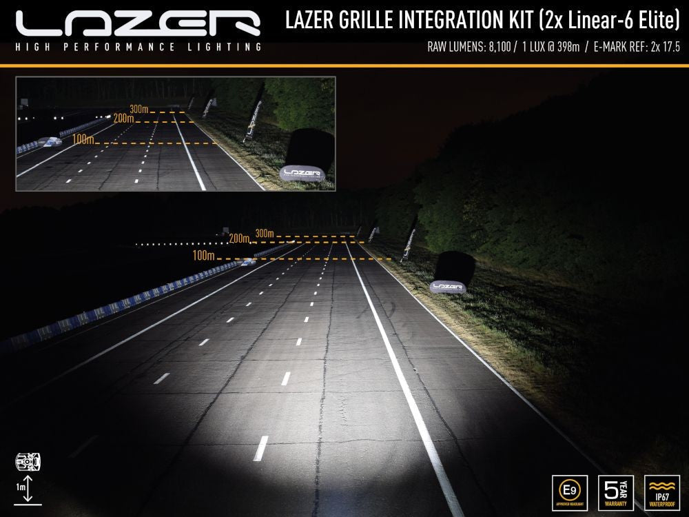 Lazer Lamps Kühlergrill-Kit VW T7 (2022+) Linear 6 STD/Elite/Elite+Linear 6 STD Leuchtenart Linear 6 STD