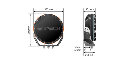 STEDI Type – X™ Sport 8,5" LED LED – Fernscheinwerfers (1 Stück)