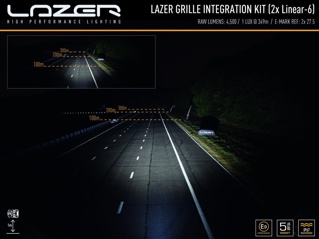 Lazer Lamps Kühlergrill-Kit Dodge RAM 1500 DT Limited 2019-2023 Linear 6 Linear 6 STD Leuchtenart Linear 6 STD
