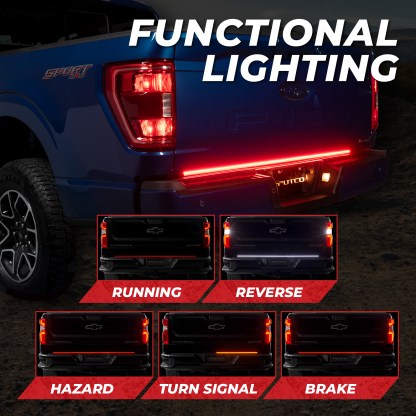 Putco Blade LED Tailgate Light Bar 60" – Plug & Play Heckklappen Lichtleiste  für Dodge Ram 1500