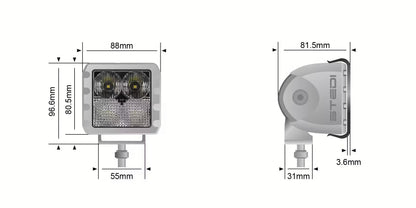 STEDI Marine C4 White Edition LED Light Cube (Rot/Weiß Dual Linse)