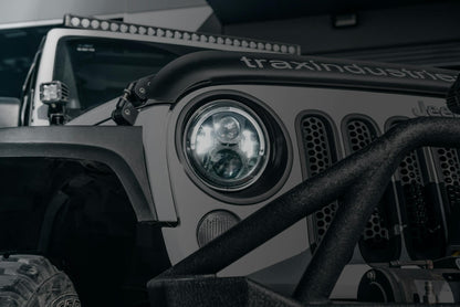 STEDI 7Inch Carbon LED Headlight – Black (5700K)