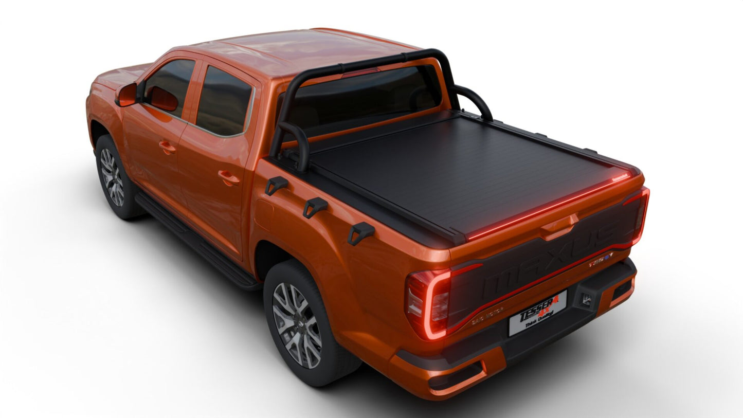 Pickuprollo Tessera Roll+ für Maxus T60 / T90 EV, Doppelkabine – Laderaumabdeckung aus Aluminium, Schwarz Matt