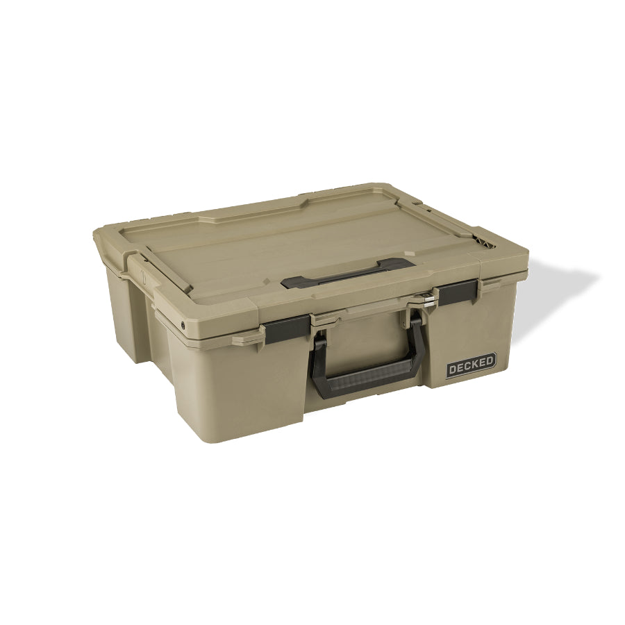 DECKED D-CO CASE - HALFRACK 32, TAN MIT SCHWARZEN VERSCHLÜSSEN