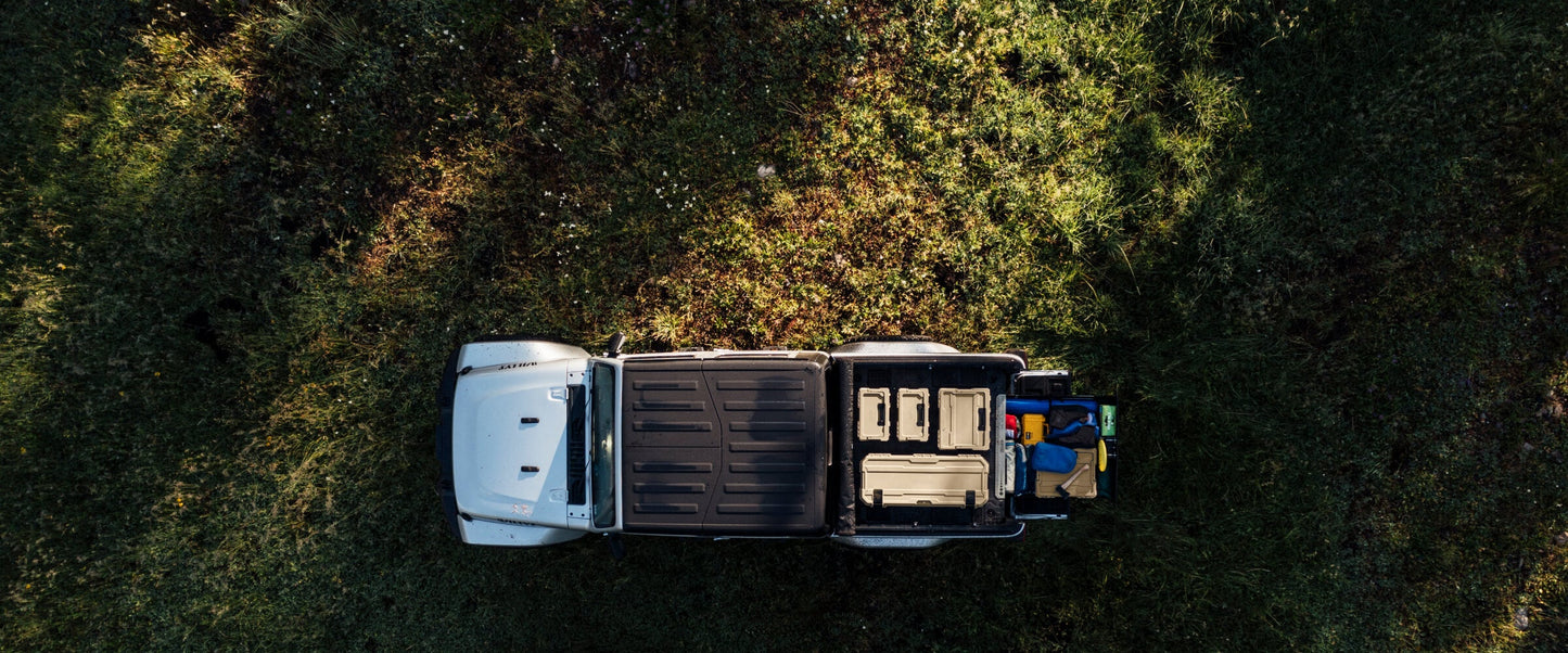 DECKED D-CO CASE - BIN 32, TAN MIT SNAP ON LID (3 STK.)