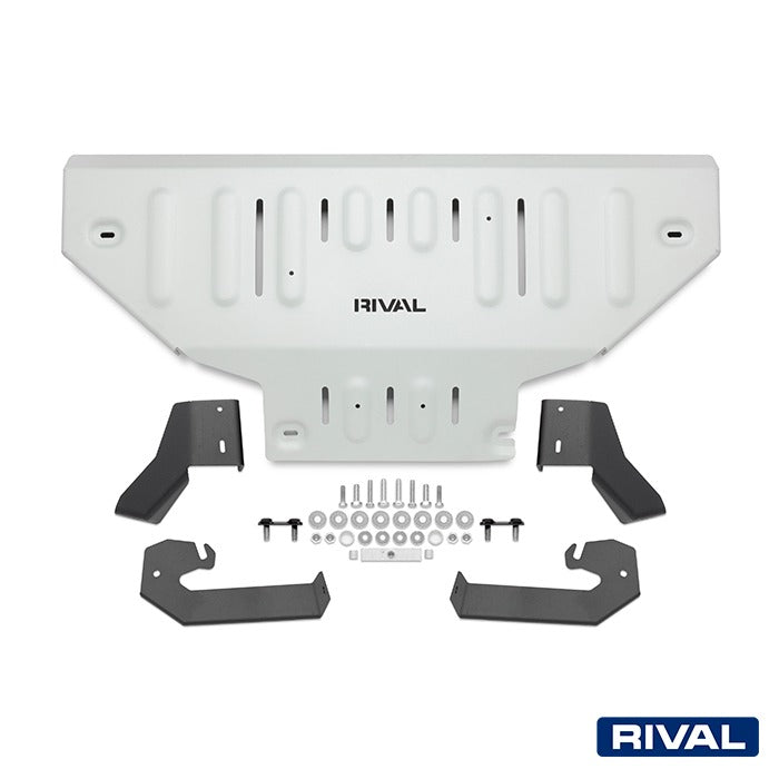 Rival Unterfahrschutz Alu 6mm für Dodge RAM 1500 / RAM 1500 TRX, 2018-heute, 5.7, 5.7 Hybrid, 3.0D (for vehicles without air dam); 6.2 V8, Kühler, Silver, Aluminum