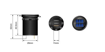 STEDI Dual Display 4x4 Volt – Ampere – Meter