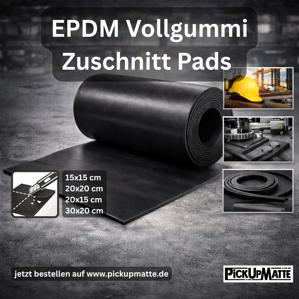 EPDM Vollgummi Zuschnitte Pads – UV- & witterungsbeständig für Industrie, Werkstatt & Dichtungen