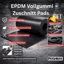 EPDM Vollgummi Zuschnitte Pads – UV- & witterungsbeständig für Industrie, Werkstatt & Dichtungen