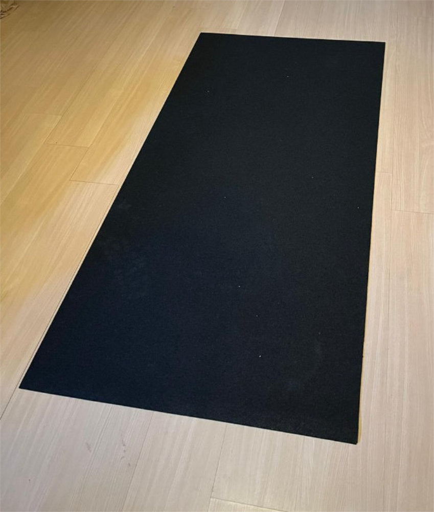 Fahrradmatte aufrollbare Heimtrainermatte für Rollentrainer 180x90 cm 6 mm
