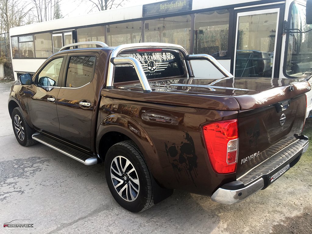 GFK TOPUP Cover mit Styling Bar, Nissan Navara NP300, 2015-heute, Doppelkabine
