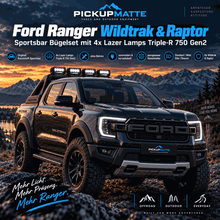 Ford Ranger Wildtrak & Raptor Sportsbar Bügelset | 4x Lazer Lamps Triple-R 750 Gen2