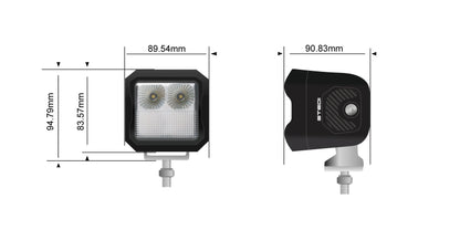 STEDI G4 Black Dual Colour LED – Arbeitsscheinwerfer (White/Amber)