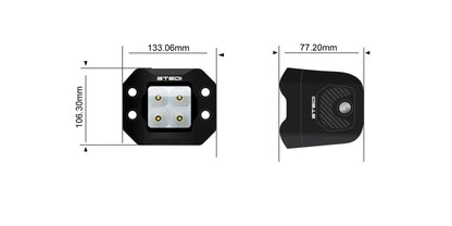 STEDI G4 Black FLUSH Work LED