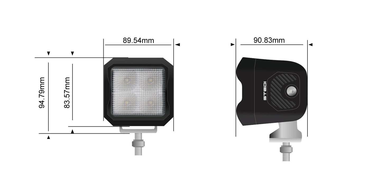 STEDI G4 Black HYPER FLOOD Work LED